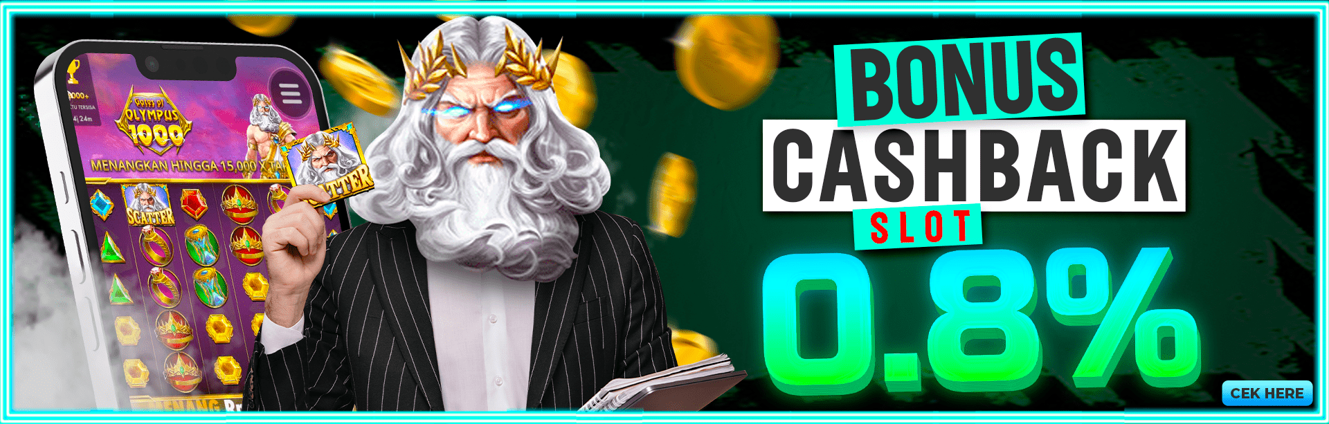 HARIMAU108 BONUS CASHBACK SLOT 0.8%