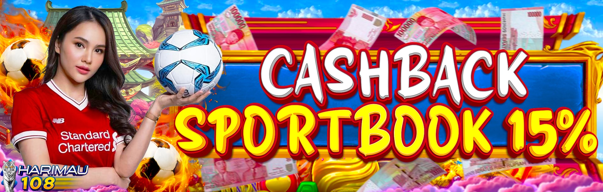 HARIMAU108 BONUS CASHBACK SPORTBOOK 15%
